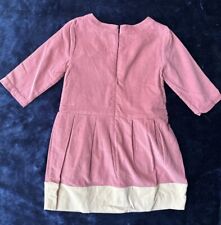 Marie Chantal Pink Velvet 100% Cotton Dress BNWOT - RRP £125