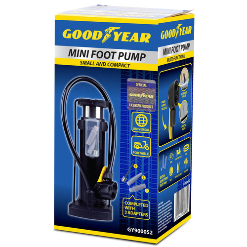 Goodyear compact foot pump - goodyear,