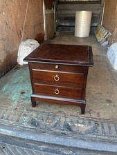 Stag Minstrel Single Bedside Cabinet Drawers with Pullout Shelf