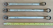 3 x Elora Vintage Chrome Vanadium Ring Spanners BSF & BSW