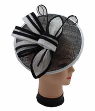 Women's Fascinator Headband Clip Hatinator Round Hat Weddings Races Royal Ascot