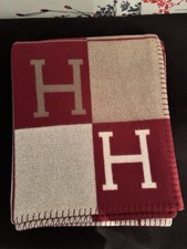 Hermes Avalon ||| Red  90% Merino Wool, 10% Cashmere Throw Blanket