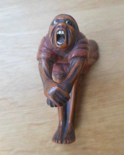 Japanese early carved wood - early,