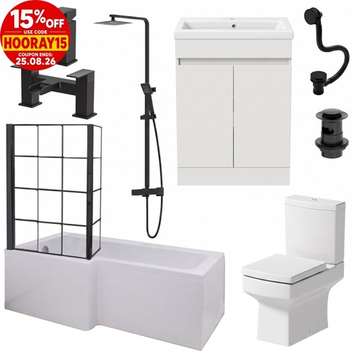 Complete bathroom suite black - complete,