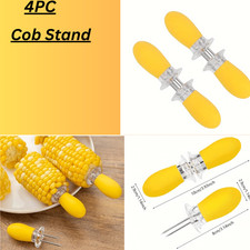 Stainless Steel Prongs Corn On The Cob Skewers Sweetcorn Holder