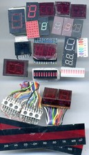 LED Display Bundle  2 x Bargraph  11 Pcs  & DIL Switch,Red Filter Dropper Strip