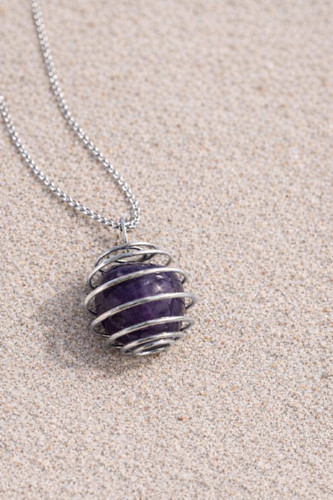Raw crystal necklace - raw,