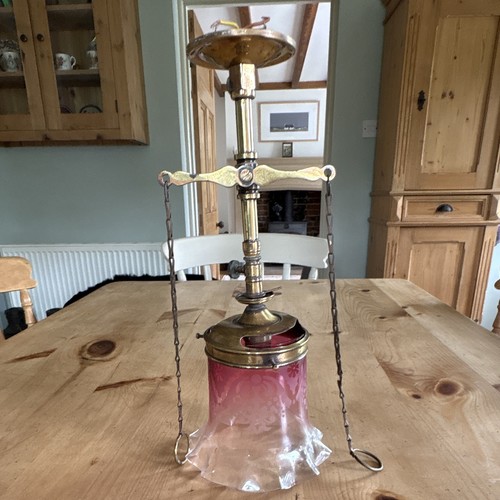 Bray hanging brass oil lamp - oil,