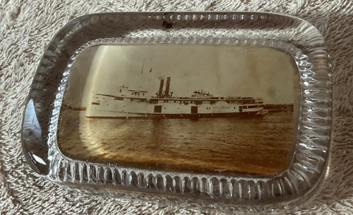 Antique steam ship - antique, paper