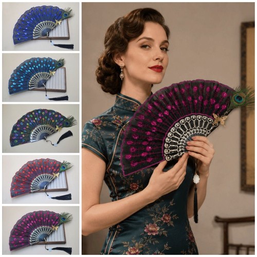 Peacock feather folding - folding, fan