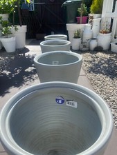4 Tall Grey Plastic Planters
