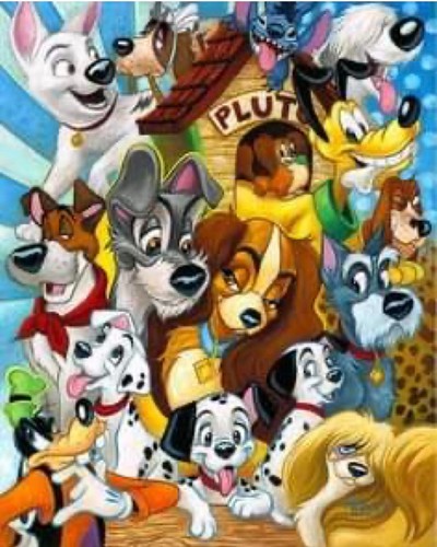 Disney dogs cross stitch - disney,