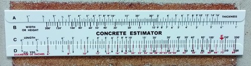 Concrete slide ruler - ruler, 200