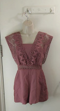 Womens Topshop Pink Playsuit size 4 A11