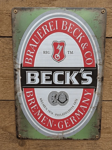 Beck beer retro - metal, |