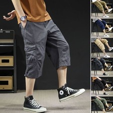 Mens 3/4 Shorts Elasticated