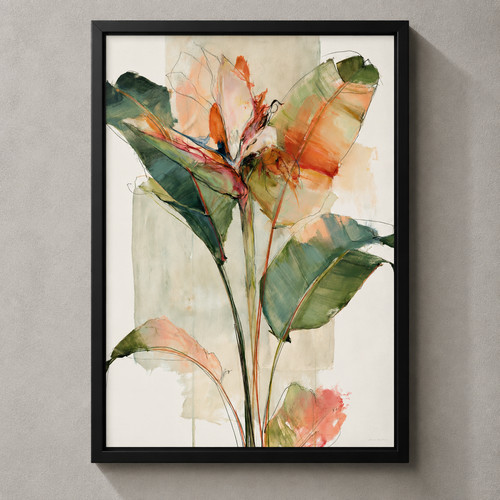 Tropical botanical wall - botanical, art