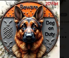 DOG ON DUTY METAL GERMAN