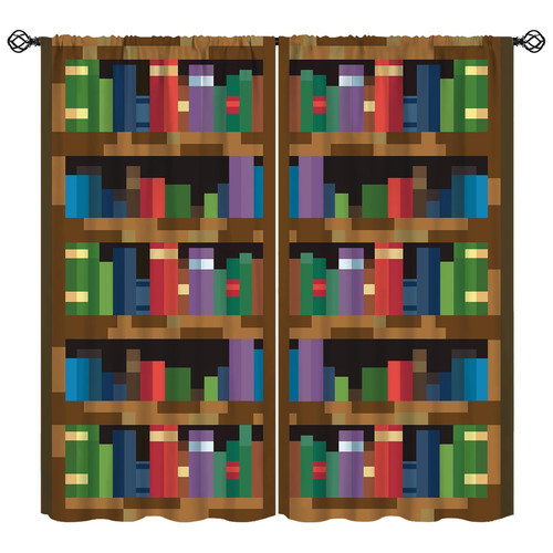 Pixelated bookshelf curtain - pixelated,