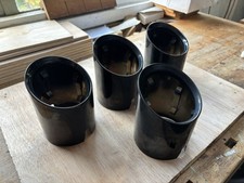 GENUINE BMW M3 M4 G80 G82 G83 EXHAUST TAILPIPE TIPS BLACK CHROME OD - 100MM 