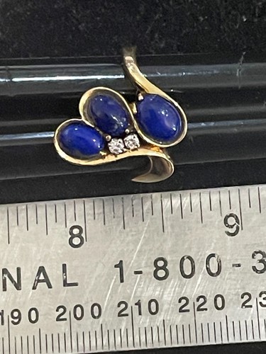 Lady 14k yellow gold lapis - lady's,