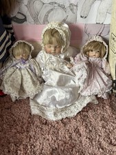 Porcelain Artist Doll Trio