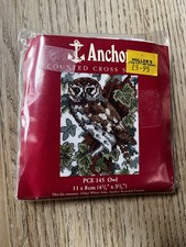 Vintage anchor owl - anchor, counted