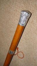 Antique Military Suffolk Reg Drill Cane Walking Stick Hallmarked 1895 Silver Top