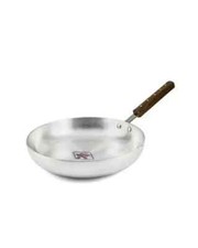 Aluminium Heavy Duty Catering Skillet Frying Pan Wooden Handle 22, 24, 26, 28 CM