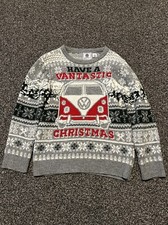 Childrens Age 7/8 Years Christmas Jumper VW CAMPER Genuine VW Cute Volkswagen
