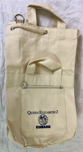 Vintage qe2 cunard canvas - vintage,