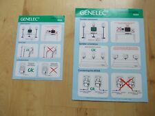 Genelec 8030A speaker Quick Setup Guide +Genelec 8020A speaker Quick Setup Guide
