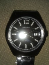 New Men's Gianni Ricci Stainless Steel Back Quartz 3ATM GR115A Black Watch