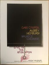 Love In the Afternoon, Billy Wilder, Saul Bass 1957 Film Poster 16x12” On Card 3