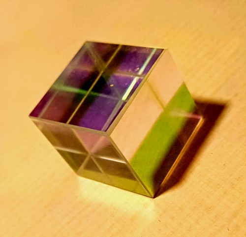 Optical glass prism cube block - glass,