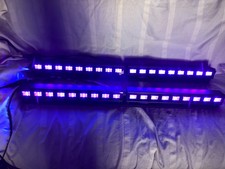 2 x 1m UV Blacklight LED Lighting Banks DMX & IR Remotes DJ Disco Retro