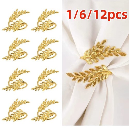12pcs gold leaf napkin - gold,