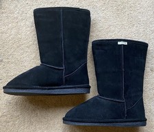 Bearpaw Ella Women’s Black Real Sheepskin Boots - UK 5 - BRAND NEW