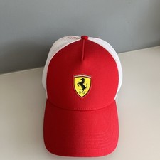 PUMA Scuderia Ferrari F1 Formula One Team Cap Red & White Snapback Trucker Hat