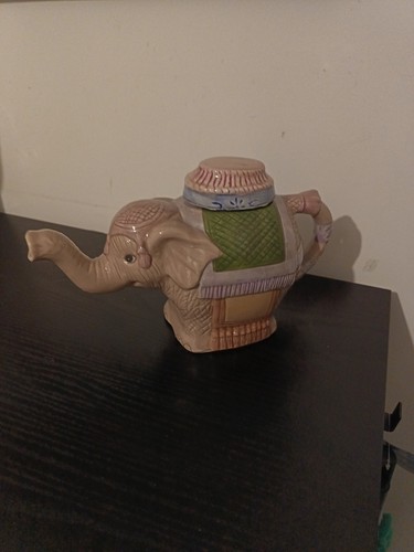 Vintage indian elephant teapot - vintage,