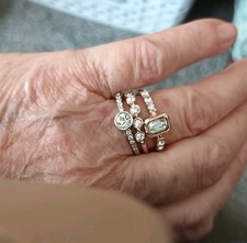  Ladies Dress Rings X 3  Size 11