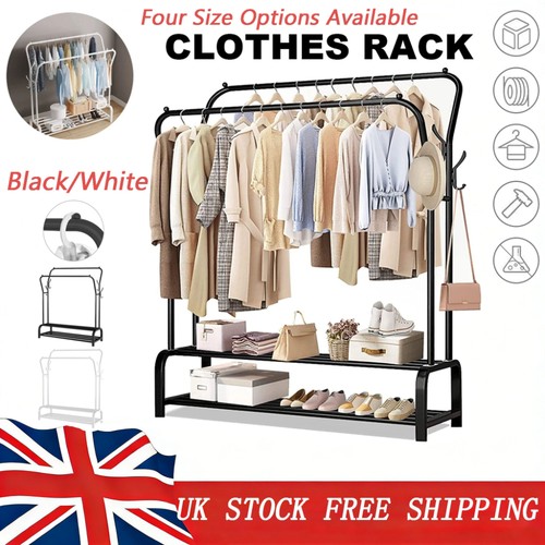 Metal double rail clothes - double,