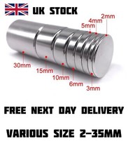 High-Powered N52 Neodymium Magnets - Various Sizes (2-35mm) for DIY Crafts
