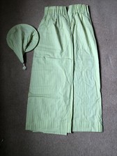 Mamas And Papas Matching Lined Nursery Curtains & Lampshade Set - Green & Yellow