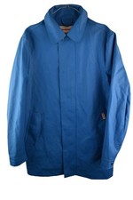 Hunter Mens Blue Rubberised Anorak Mac Size S PVC Waterproof Trench
