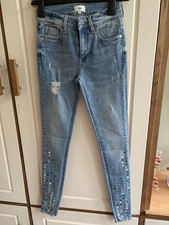 River Island Jeans Size 10R With Jewels Design VGC