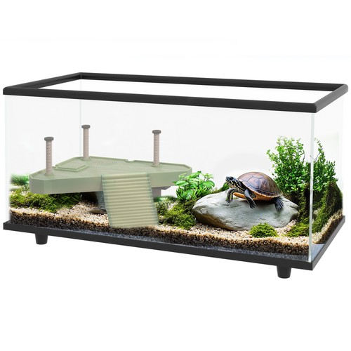 Pawhut turtle tank 50l glass - tank,