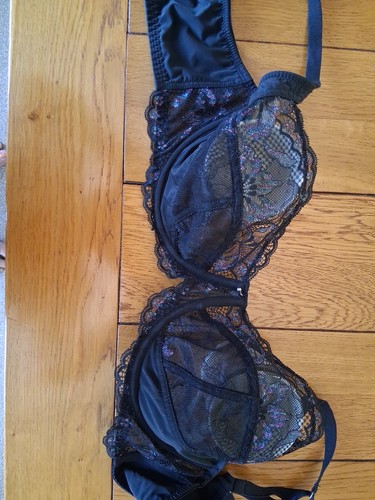 Black underwired bra - black,