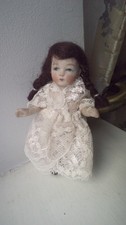 Sweet 4" All-Bisque German Antique Mignonette Doll's House Doll circa 1900