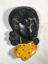 Vintage Retro Chalkware Black